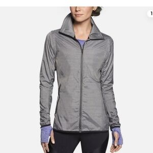 Womens Nike LUXE IRRADESCENT CONVERTIBLE Running Jacket Grey